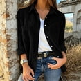 thumbnail image 4 of cocolona Womens Corduroy Blouses Casual Long Sleeve Button Shirts Solid Color Trendy Fall Tops Fashion Outfits, 4 of 6