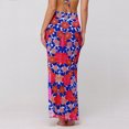thumbnail image 5 of Women's Three Piece Swimsuit Set Floral Print Split Skirt Straps Sexy Two Piece for Beach Vacation,Purple,L, 5 of 7