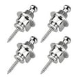 thumbnail image 1 of MesaSe Guitar Strap Lock Button   4pcs Security Straplock Buckle Set  Straps Retainer Quick Release Metal End Pin Locking for Acoustic Electric Guitar Bass Ukulele Instruments  Black Silv, 1 of 9