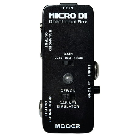 MOOER MICRO DI Cabinet Simulator DI Box Analog Bass Guitar Effect Pedal Signal Booster -20dB/ 0dB/