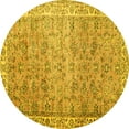 thumbnail image 1 of Ahgly Company Indoor Round Persian Yellow Traditional Area Rugs, 7' Round, 1 of 4