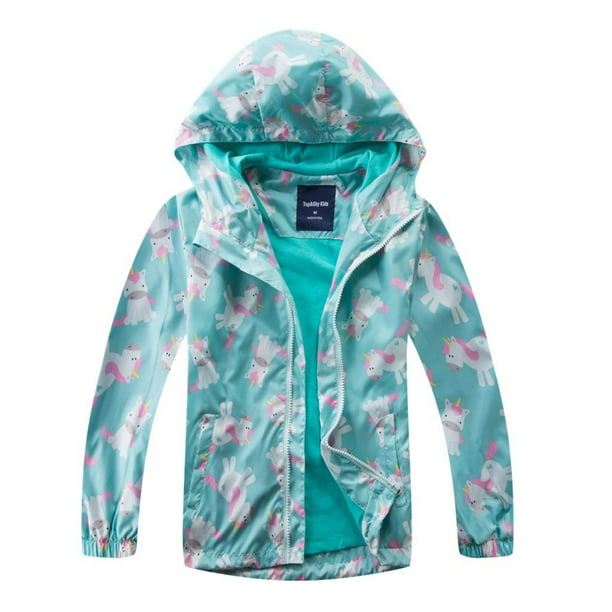 Kids Jackets Windbreakers Hooded Lightweight Waterproof Coat Raincoats
