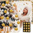 thumbnail image 2 of Zpanxa 12 Pieces Pearlized Christmas Ball Ornaments Multicolor Hanging Decor for Tree, Wedding and Window Display, 2 of 6
