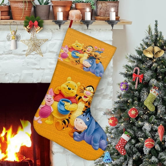 Winnie The Pooh Themed Christmas Socks