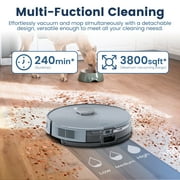 AIRROBO L50+ Robot Vacuum & Mops - Self Empty, Ultrasonic Carpet Detection, 75 Days Hands-Free, 180min Runtime, Smart App Control