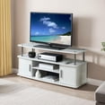 thumbnail image 2 of Pemberley Row Melamine Veneer White TV Stand Rectangular 47.25" Unassembled, 2 of 6