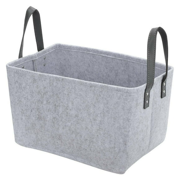 stanreset Sac Organisateur en Feutre Panier Portable Sac de Rangement en Tissu Organisateur de Chambre Panier de Coffre de Voiture, Gris