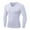 White, variant on Men's Athletic Compression Shirt - V Neck Long Sleeve Workout Running Base Layer Tops Cool Dry T-Shirt Gym Undershirts