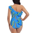 thumbnail image 5 of Honeii Colorful Snake for women's one-piece swimsuit featuring a chic one-shoulder design experience elegance and style in the water-Large, 5 of 6