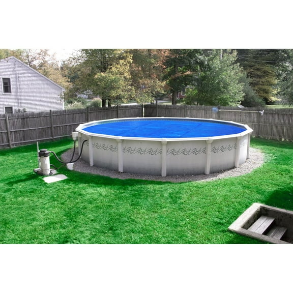 Pool Mate Deluxe 3-Year Blue Solar Blanket for Above Ground Swimming Pools, Oval - 15 Feet x 30 Feet