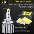 thumbnail image 2 of 2 unids/set H1/h7/h8/9005/9006/9012 bombilla de faro súper brillante potente tamaño Mini Ip68 bombilla de faro Led impermeable suministros automotrices, 2 of 5