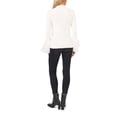 thumbnail image 4 of Vince Camuto White Tulle & Ruffle Mock Neck Sweater, 4 of 4