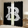 thumbnail image 2 of Erosebridal Monogrammed B Curtains Pack of 2 (52x84), Initial Letter 30%-50% Black Out Curtains, Gray Bow Curtains for Living Room, Window Curtains Bedroom Decor, 2 of 6