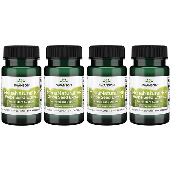 Swanson Meganatural-Bp Grape Seed Extract 300 Milligrams 30 Capsules (4 Pack)
