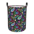 thumbnail image 6 of Lsque Watercolor Floral Paisley pattern Laundry Hamper Basket, Tall Woven Rope Hamper Basket for Clothes, Lightweight Storage Basket, Collapsible Waterproof-Small, 6 of 8