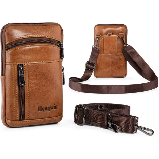 Hengwin Leather Phone Pouch for iPhone 11 Pro Max Samsung Galaxy