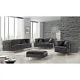 thumbnail image 5 of Home Square 2-Piece Set with Contemporary Velvet Ottoman and Sofa in Gray, 5 of 8