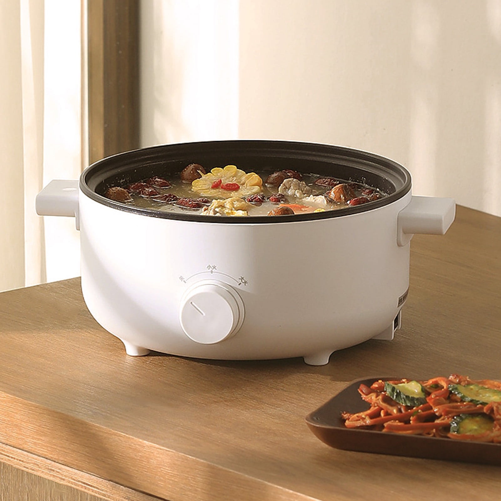 Wobythan 3l Electric Cooking Pot Mini Multifunctional Electric Cooker 3 Gear Adjustable Firepower Anti Stick Electric Frying Pan For Home Dorm
