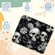 thumbnail image 3 of Alfombrilla de ratón con diseño de calavera gris y base de goma antideslizante, cuadrada, para portátil, escritorio, escuela, oficina y hogar, 8,3 x 9,8 pulgadas., 3 of 7