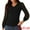 Black, variant on DARING DIVA Women's Long Sleeve V Neck Swiss Dot Mesh Sleeve Blouses S Beige