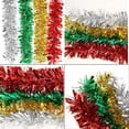 thumbnail image 3 of Paquete de 8 14m Guirnalda de oropel de Navidad Guirnalda de árbol de Navidad Decoración brillante Puertas y ventanas para interiores y exteriores para el hogar, rojo, plateado, dorado, verde Vhermosa QH-075, 3 of 4