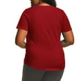 thumbnail image 4 of BLVB Plus Size T Shirts for Women Summer Short Sleeve Crewneck Tops Solid Color Loose Basic Tee Shirts for Casual Lounge Workout, 4 of 5