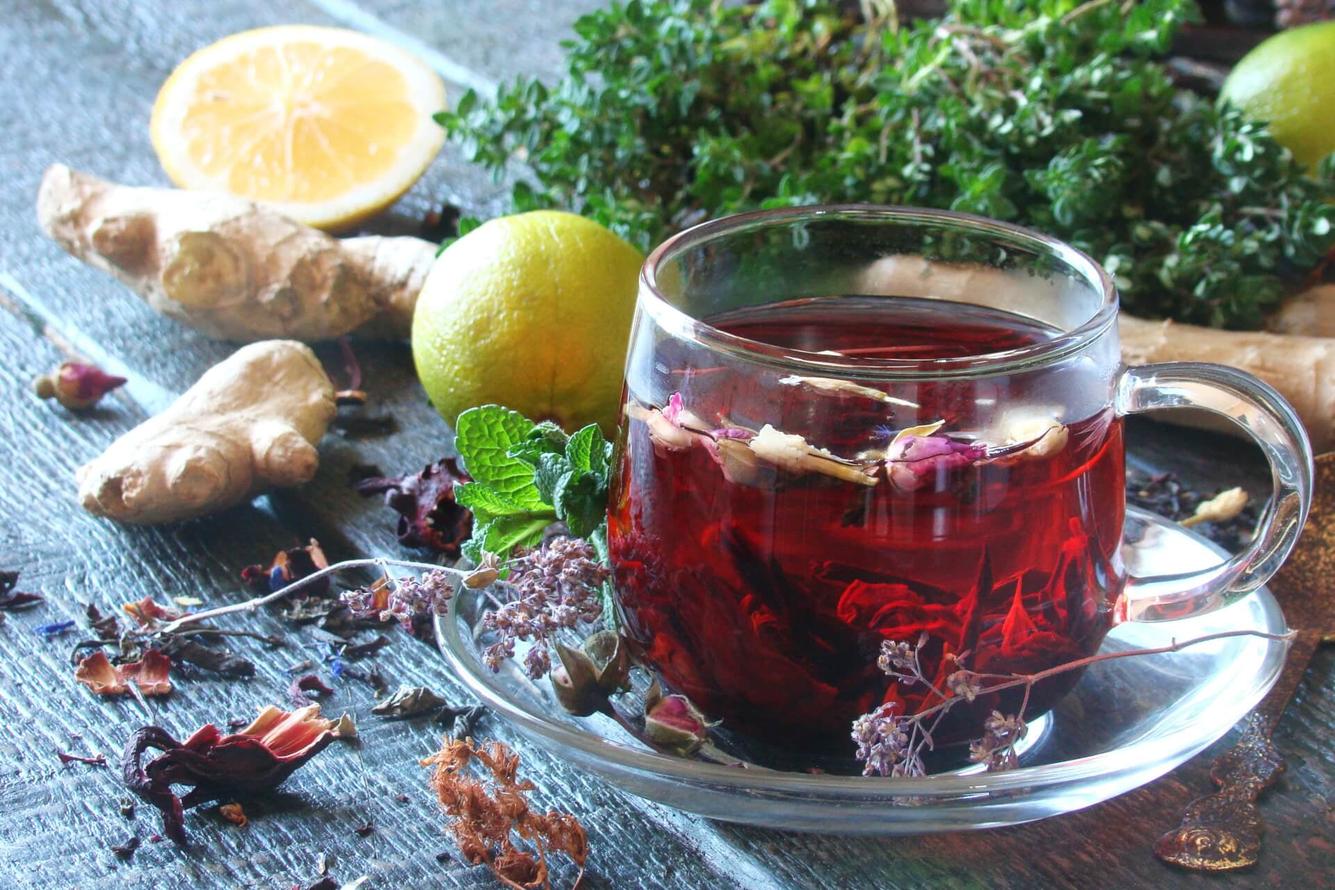 Native Taste Lemongrass Hibiscus Ginger Hwentia Tea