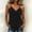 *Black, variant on ClodeEU Women's V Neck Spaghetti Strap Tank Top, Casual Loose Fit Solid Color Sleeveless Tops Black,Women's Plus L