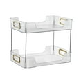 thumbnail image 3 of ziyahi Étagère de Rangement Multifonctionnelle 2 Niveaux pour Fête Salon Toilettes Blanc, 3 of 9