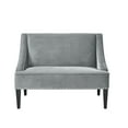 thumbnail image 3 of Inspired Home Rayna Grey Velvet Bench - Upholstered | Swoop Arm, 3 of 11