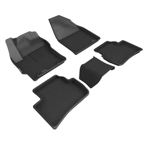 3D MAXpider Custom Fit Kagu Floor Mat (Black) Compatible with Toyota Corolla Cross (AWD) 2022-2024 - Full Set