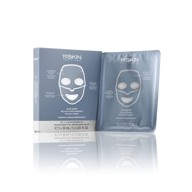 Mascarilla facial 111SKIN Sub-Zero Depuffing Energy, juego de 5
