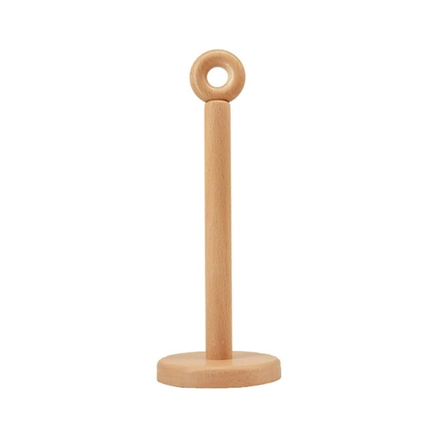 Portarrollos de papel de madera para encimera, soporte para pañuelos de baño, estante de almacenamiento de cocina para encimeras de mesa de comedor