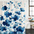 thumbnail image 2 of Blue Spring Floral Bathroom Shower Curtains with 12 Hooks Polyester Waterproof Shower Curtain for Stalls and Bathtubs Vintage Botanical Garden Flower Decorative Bathroom Privacy Curtain 36x72 Inches, 2 of 9