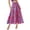 Wine, variant on Women’s High Waist Maxi Skirt with Leaf Print Elastic Waistband Tiered Flowy A Line Long Skirt for Casual Wear Hot Pink S