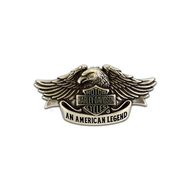 Harley-Davidson - Mens Belt Buckle Brushed Chrome American Legend ...