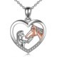thumbnail image 1 of CHAO Collar colgante de caballo dorado Collar de caballo plateado para niñas con caballo regalo para mujeres niñas Oro rosa, 1 of 5