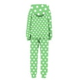 thumbnail image 5 of MKOSPLRT Polka Dot Sweatsuits for Girl Boy 4-15Y Two Piece Fleece Hoodies Cinch Bottom Joggers Sweatpants Athletic Tracksuits with Pocket, 5 of 6