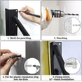 thumbnail image 4 of 18 Pouces Rampes pour Marches Extérieures, 1-2 Marches Rampes Extérieures Intérieures Escaliers, Montage Mural Extérieur Intérieur Rampe d'Escalier avec Surface Antidérapante - Noir (Gauche), 4 of 5