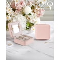 thumbnail image 2 of Joyero organizador Vlando Small Travel con espejo, color rosa, 2 of 8
