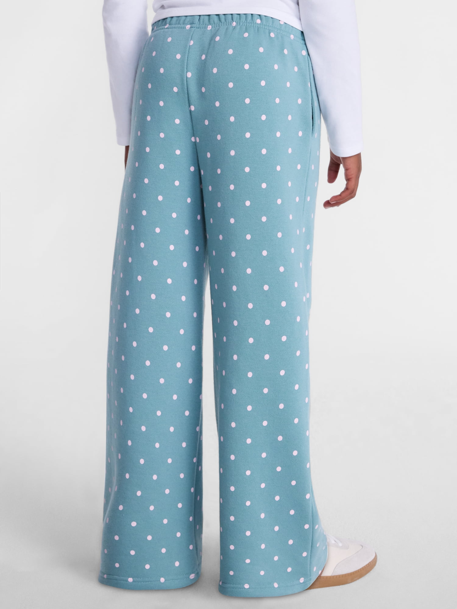 Wonder Nation Girls Wide Leg Fleece Pants, Sizes 4-18 & Plus