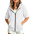 thumbnail image 7 of YUANxueke Boys & Girls Detachable Sleeve Sweatshirt Casual Fall Winter Warm Hoodie Jacket,White,15 Years, 7 of 7