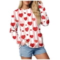 thumbnail image 5 of vigerkar Womens Valentine's Day Sweatshirts Love Heart Graphic Pullover Tops Casual Crewneck Long Sleeve Shirts (Red, S), 5 of 9
