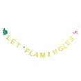 thumbnail image 2 of Let Flamingles Flamingo Leaf Banner Puerta De Pared Postre Decoración De, 2 of 8