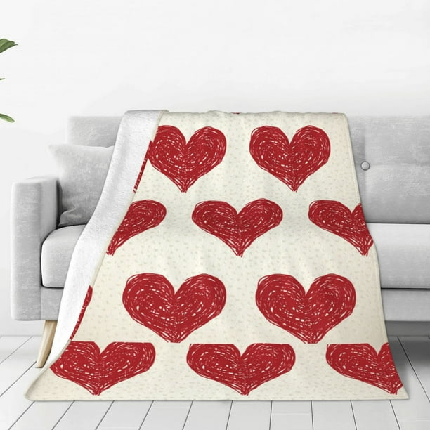 Balery Love Manta de Felpa Suave y Acogedora – Cobija de Franela Aterciopelada para Cama, Lavable y Cálida para Sofá, Mascotas, Transpirable-80"x60"