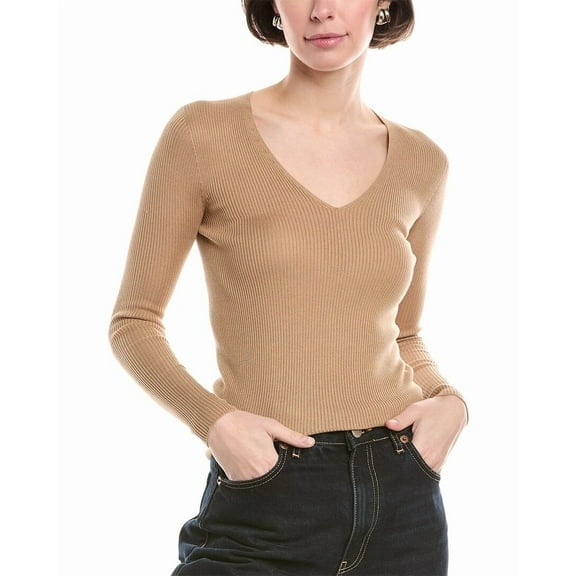 Akris womens  Silk-Blend Pullover, 12, Brown