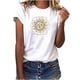 thumbnail image 4 of Puntoco Moda Mujer Casual Luna Sol Letra Estampado Sin Mangas O-Cuello Camiseta Blusa Puntoco Puntoco-8046, 4 of 9
