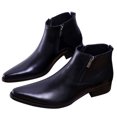 thumbnail image 6 of Santimon Men Formal Dress Shoes Genuine Leather Chukka Boots Fashion Ankle Boots Black 6.5 US, 6 of 7
