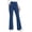 Blue, variant on Women Fleece Lined Flared Yoga Pants, Thermal Flare Yoga Pants High Waisted Bootcut Leggings with Pockets Warm Lined Solid Color Workout Pants for Winter Gym Lounge Daily Wear