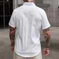 thumbnail image 6 of Yaoyar Men's Casual Button Down Shirts Short Sleeve Textured Summer Beach Shirt with Pocket, 6 of 7